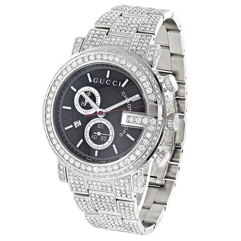 gucci watch diamond g|Gucci diamond watch for men.